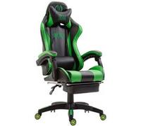 CLP Fauteuil de Bureau Ignite Similicuir , Noir / Vert Noir / Vert G