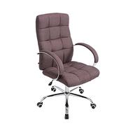 CLP Fauteuil de Bureau MIKOS en Tissu réglable en Hauteur très Bien rembourré Poids autorisé 120 kg pour Le Bureau ou Une pièce de Travail, Couleur:Marron