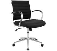 CLP Chaise pivotante Oakland I Fauteuil de Direction avec Hauteur d'assise réglable en continu I Fauteuil de Bureau avec roulettes, Couleur:Noir, Matériel:Cuir véritable