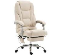 CLP Fauteuil de bureau Pacific avec fonction massage tissu , Crème Crème G