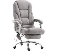 CLP Fauteuil de bureau Pacific avec fonction massage tissu , Gris Gris G