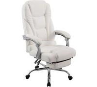 CLP Fauteuil de bureau Pacific avec un repose-pieds intégré , Blanc Blanc G