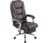 CLP Fauteuil de bureau Pacific avec un repose-pieds intégré , Marron Marron G