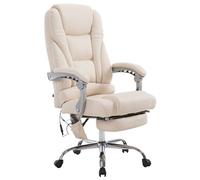 CLP Fauteuil de bureau Pacific en similicuir avec une fonction massage , Crème