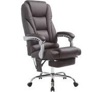 CLP Fauteuil de bureau Pacific en similicuir avec une fonction massage , Marron Marron G