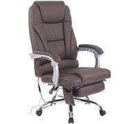 CLP Fauteuil de bureau Pacific en véritable Cuir avec Fonction massage , Marron Marron G