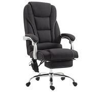CLP Fauteuil de Bureau Pacific Tissu avec Fonction de Massage I Chaise de Bureau ŕ Roulette Réglable en Hauteur I Fauteuil Ergonomique avec Repo, Couleur:Noir