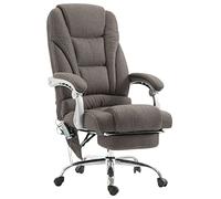 CLP Fauteuil de Bureau Pacific Tissu avec Fonction de Massage I Chaise de Bureau ŕ Roulette Réglable en Hauteur I Fauteuil Ergonomique avec Repo, Couleur:Gris foncé
