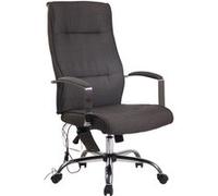 CLP Fauteuil de bureau Portland en similicuir ou tissu avec fonction de massage , Gris foncé/Tissu Gris foncé G