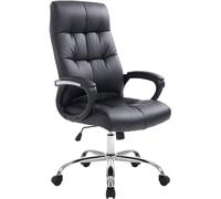 CLP Fauteuil de bureau Poseidon – Similicuir, siège rembourré, hauteur réglable – Noir