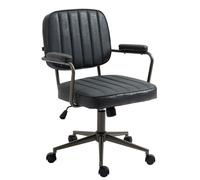 CLP Trading GmbH Fauteuil de bureau Retro Natrona en similicuir ajustable et pivotant