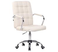 Fauteuil de bureau - CLP - Terni - Réglable en hauteur - Pivotant - Crème-Tissu