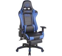 CLP Fauteuil de bureau Turbo XL en similicuir , Noir / Bleu/Similicuir