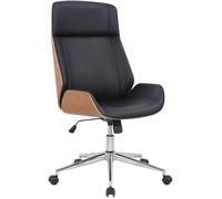 CLP Chaise de bureau Varel – Ergonomique avec accoudoirs, pivotante, hauteur réglable Nature/Noir