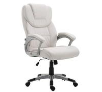 CLP Fauteuil de bureau XL Texas V2 Similicuir , Blanc Blanc G