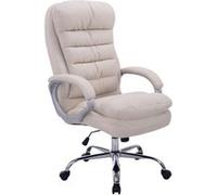 CLP Fauteuil de bureau XXL Vancouver Tissu , Crème Crème
