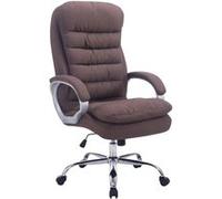 CLP Fauteuil de bureau XXL Vancouver Tissu , Marron Marron G