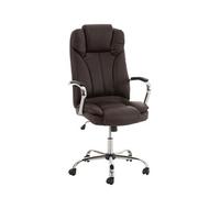 CLP Fauteuil de bureau XXL Xanthos en Similicuir avec une capacité de charge de 210 kg , Marron