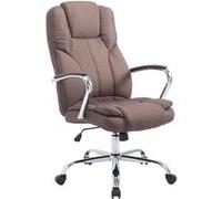 CLP Fauteuil de bureau XXL Xanthos en Tissu capacité de charge de 210 kg , Marron Marron G