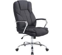 CLP Fauteuil de bureau XXL Xanthos en Tissu capacité de charge de 210 kg , Noir Noir G