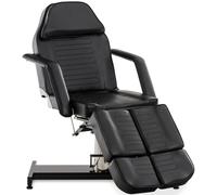 CLP Fauteuil De Massage Hydraulique Split V2 en Similicuir I Hauteur Réglable en Continue Accoudoirs Réglables Chaise Cosmétique Multifonction, Couleur:Noir