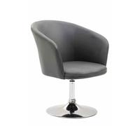 Fauteuil Lounge Arcade Similicuir I Chaise Pivotante avec Dossier et Accoudoirs I Fauteuil Design de Salon Confortable I Couleur :, Couleur:Gris