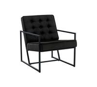 CLP Fauteuil lounge Avon en velours , Noir