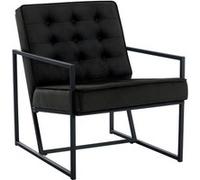 CLP Fauteuil lounge Avon en velours , Noir Noir G