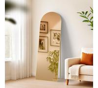 CLP Grand Miroir Moline, Miroir sur Pied et Miroir Mural en Un, Miroir intégral Cadre métallique en Plusieurs Tailles et Couleurs, Couleur:Or Brillant, Taille:150x50 cm