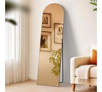 CLP Grand Miroir Moline, Miroir sur Pied et Miroir Mural en Un, Miroir intégral Cadre métallique en Plusieurs Tailles et Couleurs, Couleur:Noir Mat, Taille:140x40 cm
