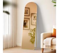 CLP Grand Miroir Moline, Miroir sur Pied et Miroir Mural en Un, Miroir intégral Cadre métallique en Plusieurs Tailles et Couleurs, Couleur:Or Brillant, Taille:140x40 cm