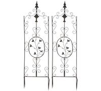 CLP Jeu de 2 treillages Burgus en Fer I Support pour Plantes grimpantes de Style Rustique, Couleur:Bronze