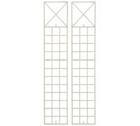 CLP Jeu de 2 Treillis Trigo à Fixer au Mur en Métal Laqué I Pour Le Mur I Couleur: Crème Antique