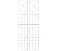 CLP Jeu de 2 Treillis Trigo à Fixer au Mur I Treillis pour Le Mur I Treillis en Métal Laqué, Couleur:Blanc Antique