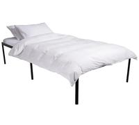 CLP Lit métallique Hamlin avec sommier à Lattes I Cadre de lit Stable avec Espace de Rangement I Lit Moderne avec Cadre Noir résistant, Couleur:Noir, Taille:200x100x41 cm