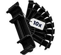 CLP Lot de 10 connecteurs de chaises pour Chaise Visiteur Ken, raccords d?alignement, Fixation Stable des rangées, Montage Facile, sûr, Durable, Couleur:Noir