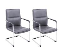-CLP-Lot de 2 chaises cantilever Seattle en similicuir-Array