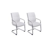 -CLP-Lot de 2 Chaises Cantilever XXL Anubis en Similicuir avec accoudoirs-Array