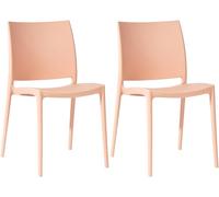 CLP Lot de 2 chaises de Jardin Meton, empilables en Plastique, faciles à Entretenir, résistantes UV, 150 kg Max, Couleur: