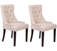 Lot de 2 chaise clp interieur non empilable non pliable H. 92 cm en bois beige Crème G