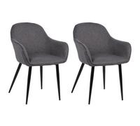 Lot de 2 chaise clp en bois non pliable H. 83 cm interieur gris