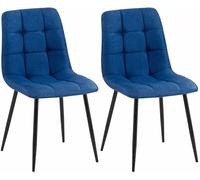 Lot de 2 chaises de salle à manger Tilde - CLP - Bleu - Métal - Confortable et design