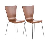 Lot de 2 chaises visiteur Aaron , Marron Marron G