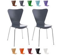 Lot de 2 chaises empilables Calisto , Gris Gris G