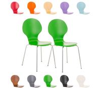 Chaise empilable - CLP - DIEGO - Ergonomique - Bois - Métal - 10 couleurs disponibles