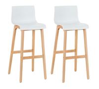 -CLP-Lot de 2 tabourets de bar Hover en plastique avec piètement à quatre pieds Natura-Array