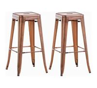 CLP Lot de 2 tabourets de bar Joshua , Cuivre