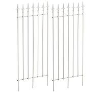 CLP Lot De 2 Treillis De Jardin Elisa en Fer Robuste 100 x 50 cm I Tuteur pour Plantes Grimpantes I Support A Rosiers, Couleur:Blanc