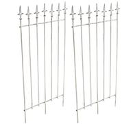 Lot de 2 Treillis Elisa en fer robuste 100 x 50 cm , Blanc antique