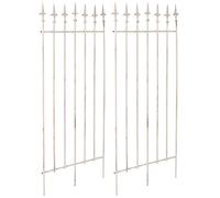 Lot de 2 Treillis Elisa en fer robuste 100 x 50 cm , Crème antique Crème